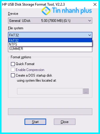 Format usb bằng phần mềm HP USB Disk Storage Format Tool