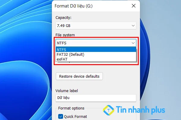 hướng dẫn format usb flash drive sang định dạng khác
