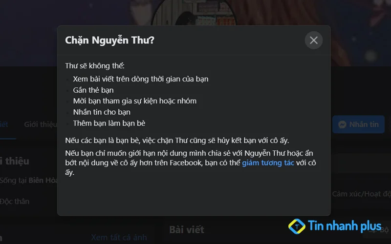 khi bị chặn Facebook sẽ bị ảnh hưởng những gì