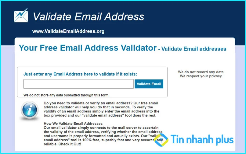 kiểm tra email Validateemailaddress