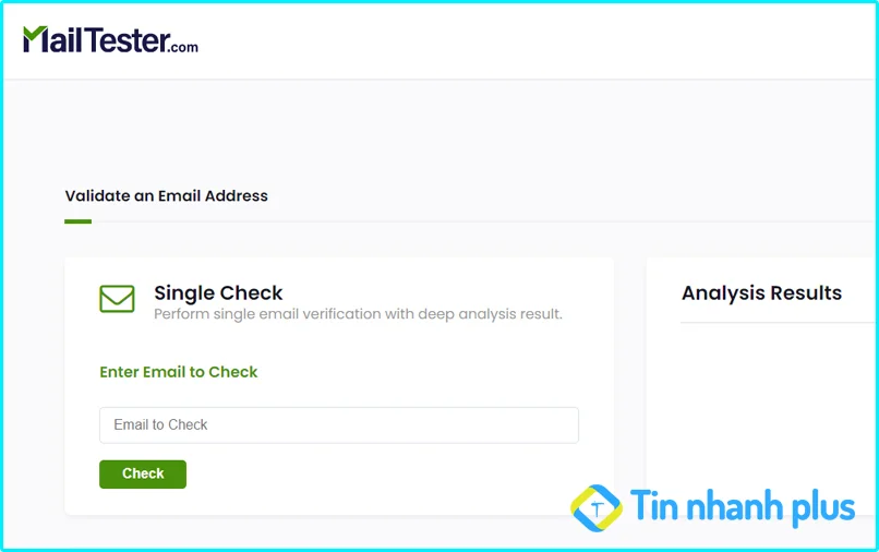 kiểm tra email có tồn tại không bằng Mailtester