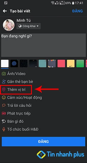 hướng dẫn cách tạo địa điểm check in facebook lite