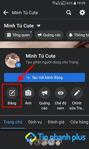 tạo địa điểm check in trang fanpage