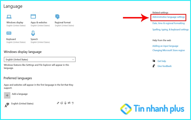 đổi khu vực khi đổi ngôn ngữ trên win 10