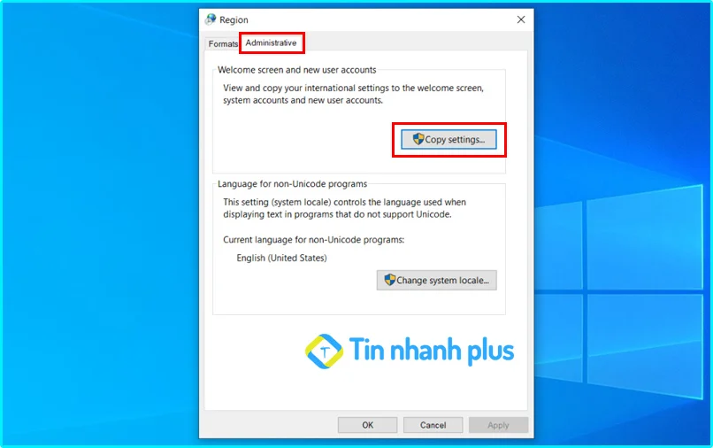 thay đổi khu vực khi thay đổi ngôn ngữ pc