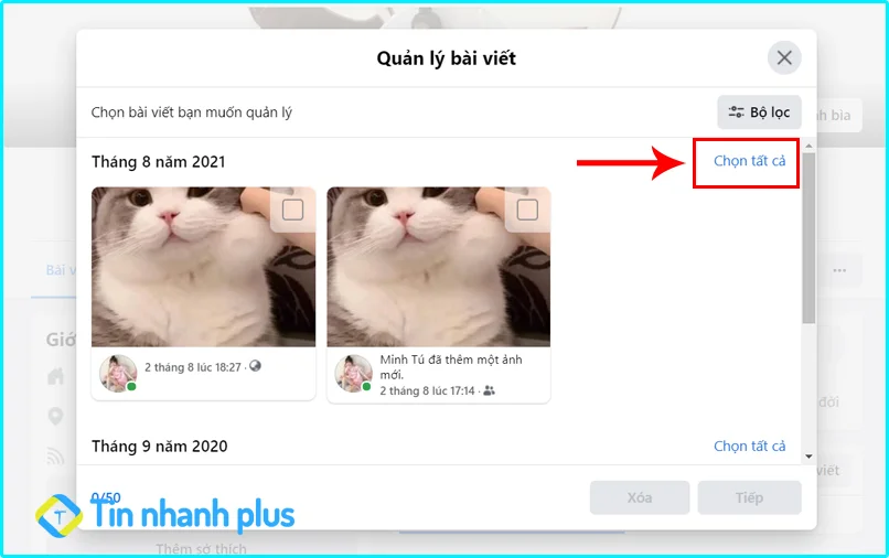 cách xóa tất cả bài viết facebook trên pc