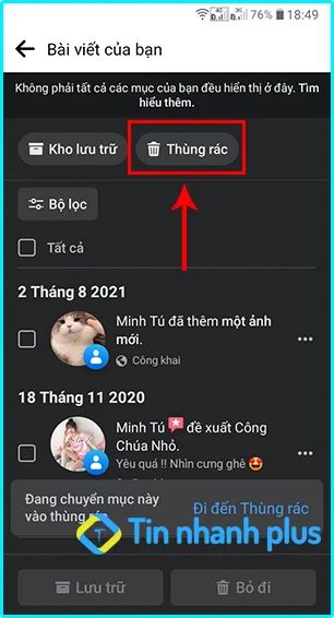hướng dẫn cách xóa toàn bộ bài viết trên facebook bằng điện thoại