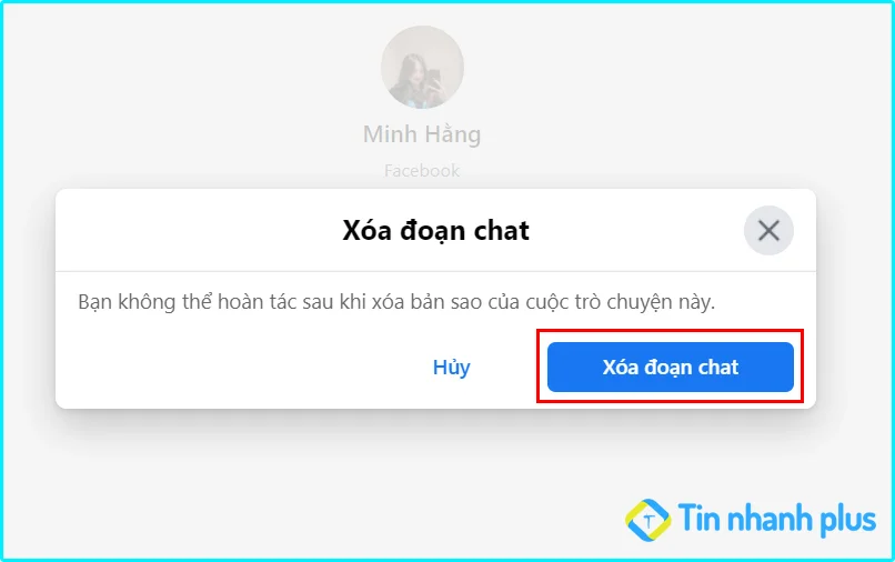 cách xóa tất cả tin nhắn Facebook trên máy tính