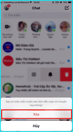 cách xóa tất cả messenger trên iphone