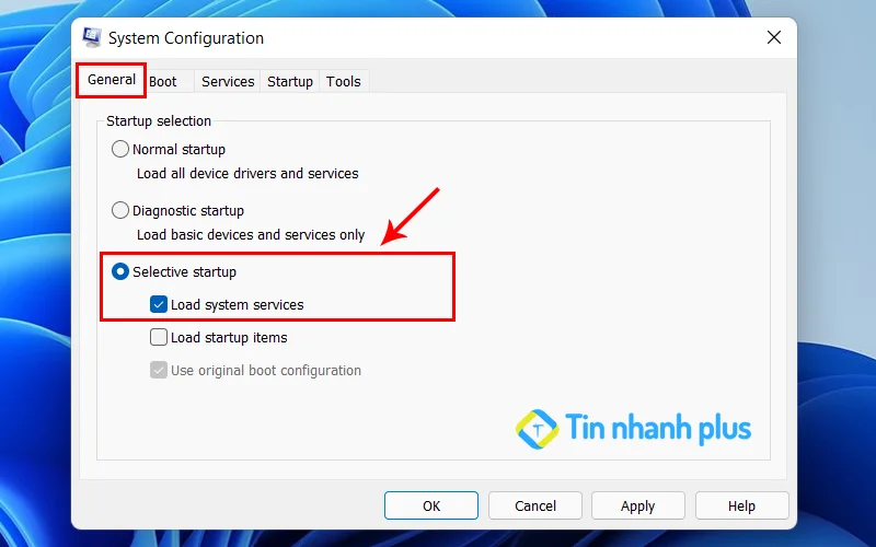 khởi chạy chế độ Clean Boot State
