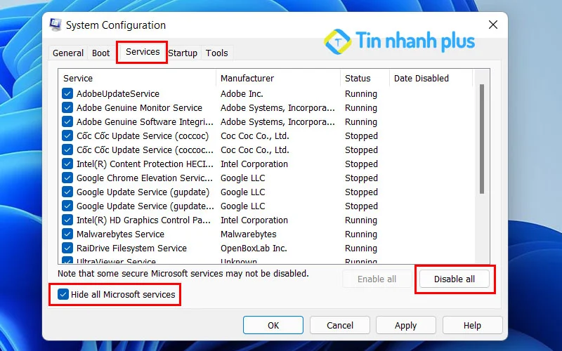 chế độ Clean Boot State