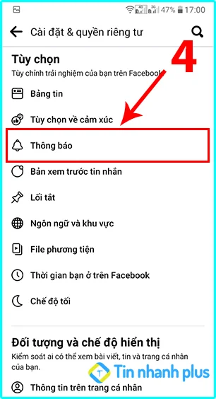 facebook không hiển thị thông báo