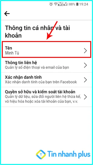 cách đổi tên trên facebook không phải là tên thật trên android