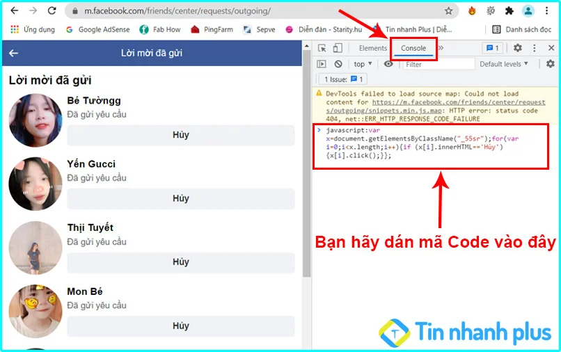 hướng dẫn xóa tất cả lời mời kết bạn trên facebook bằng máy tính