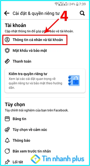 khóa tài khoản facebook trên điện thoại android