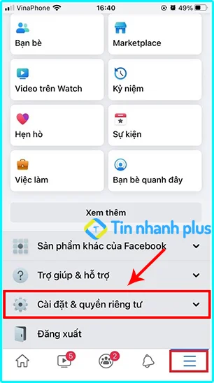 hướng dẫn khóa tài khoản facebook trên iphone