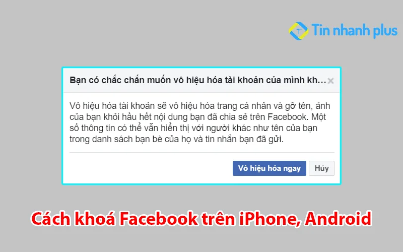 Cách khoá Facebook trên iPhone, Android
