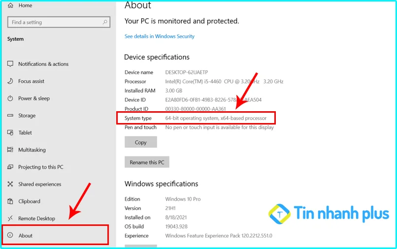 cách xem máy tính 32bit hay 64bit