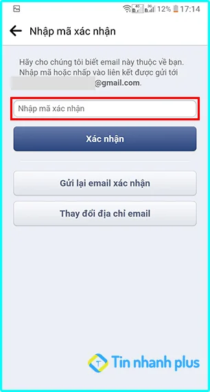 cách xác nhận email facebook