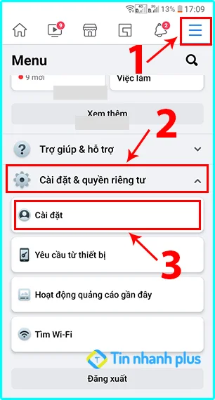 cách thay đổi email facebook trên điện thoại