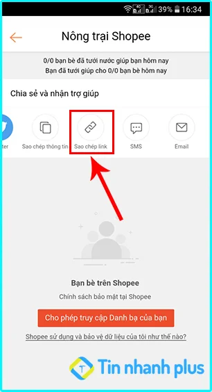 tìm bạn bè theo link chia sẻ