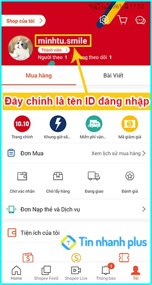 cách tìm kiếm bạn bè trên shopee