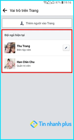 cách xem thông tin admin fanpage facebook trên điện thoại