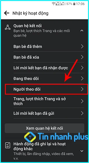 xem toàn bộ số người theo dõi trên facebook bằng smartphone