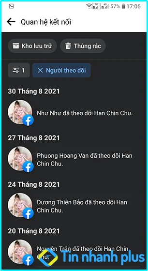 cách xem tất cả danh sách người theo dõi facebook bằng điện thoại