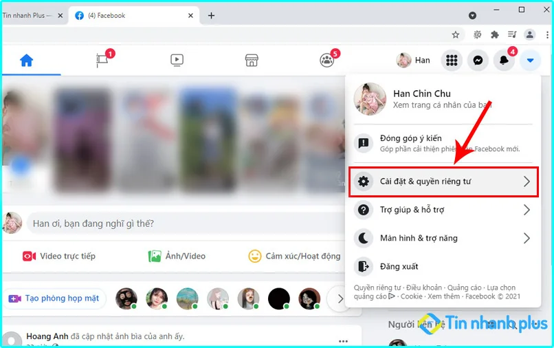xem địa chỉ email facebook trên máy tính