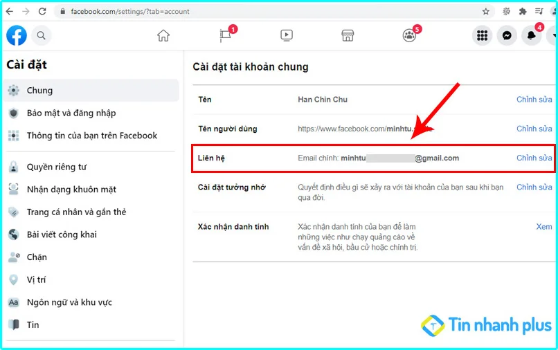 cách xem email facebook bằng pc