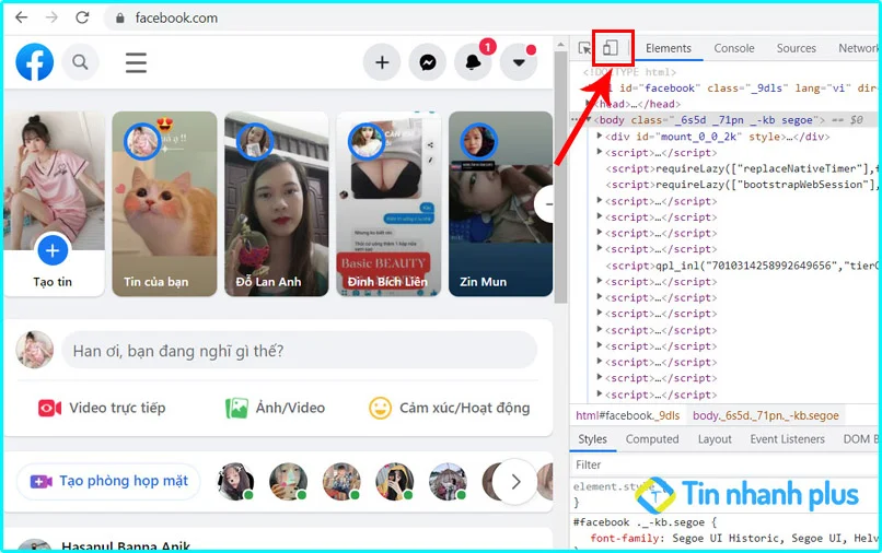 hướng dẫn người lạ xem tin trên facebook