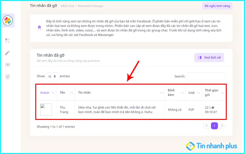 xem tin nhắn đã gỡ xuống trên messenger bằng máy tính