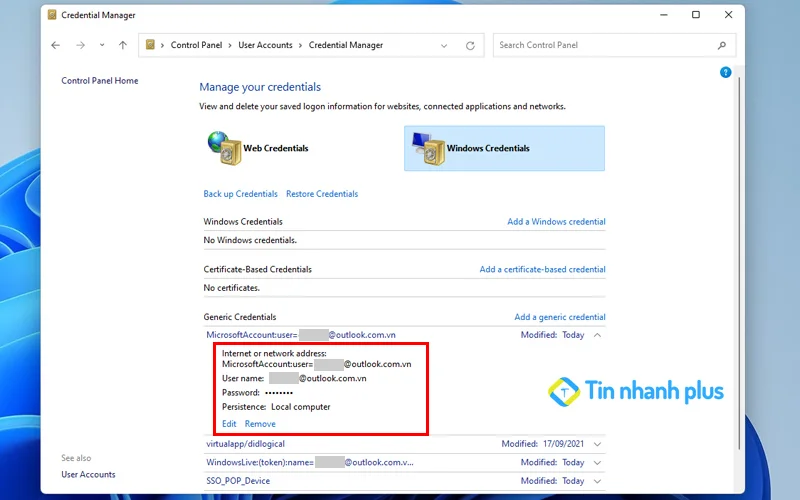 xem pass trên máy tính windows