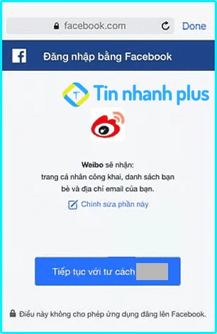tạo tài khoản weibo bằng facebook