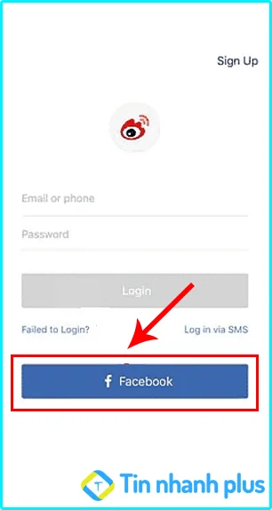 đăng ký tài khoản weibo bằng facebook