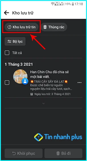 tin nối bật facebook không hiển thị ở trang cá nhân