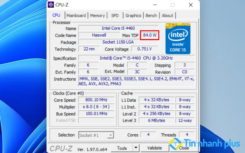 cách kiểm tra công suất cpu máy tính
