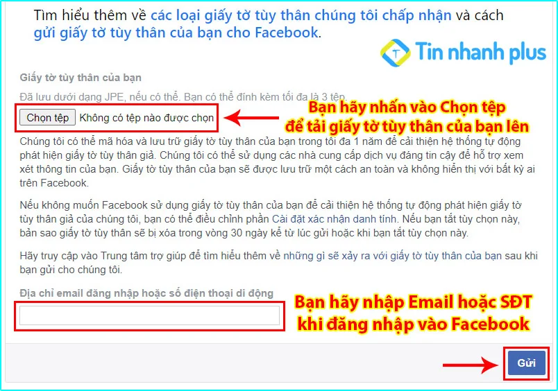 mở khóa tài khoản facebook khi bị xác minh danh tính