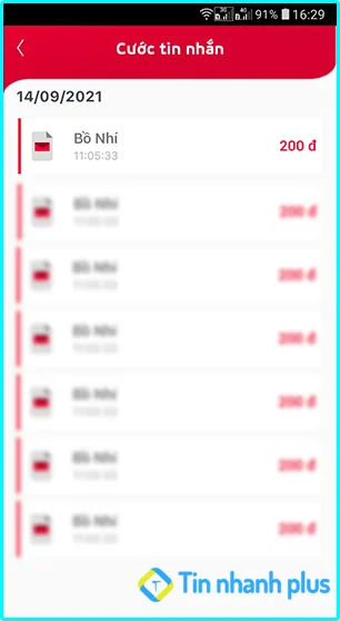 các theo dõi danh sách tin nhắn trên iphone bằng my viettel