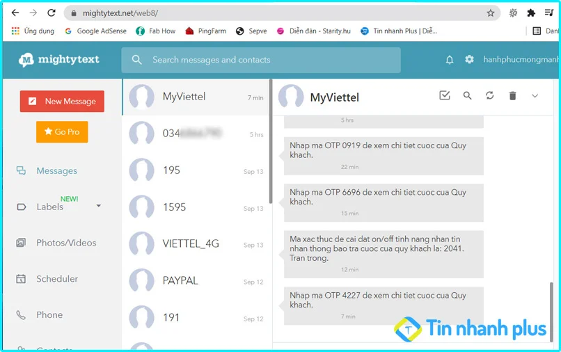 cách xem trọn tin nhắn trên điện thoại android