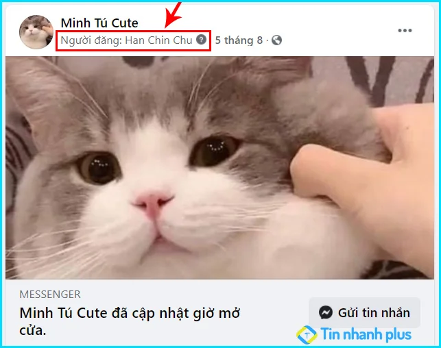 xem tên admin trên bài viết của fanpage