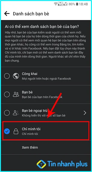 hướng dẫn ẩn bạn chung facebook bằng điện thoại