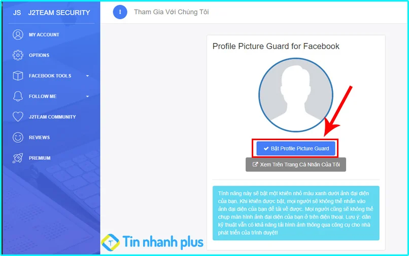 tiện ích khóa avatar facebook