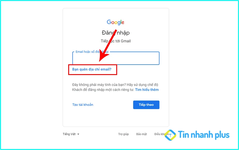tìm gmail trên pc bằng số điện thoại