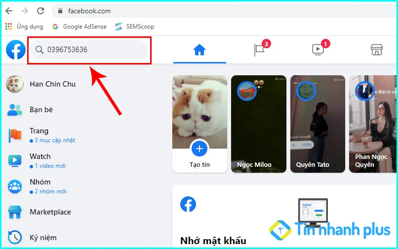 cách tìm kiếm facebook bằng số điện thoại trên máy tính