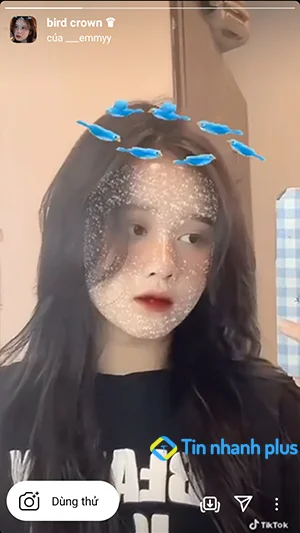 hiệu ứng instagram Bird crows