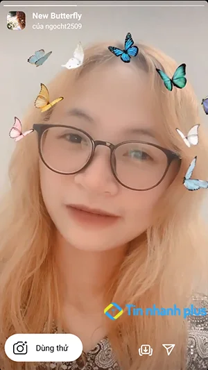 hiệu ứng instagram New Butterfly