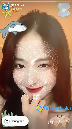 hiệu ứng instagram Sea Shark