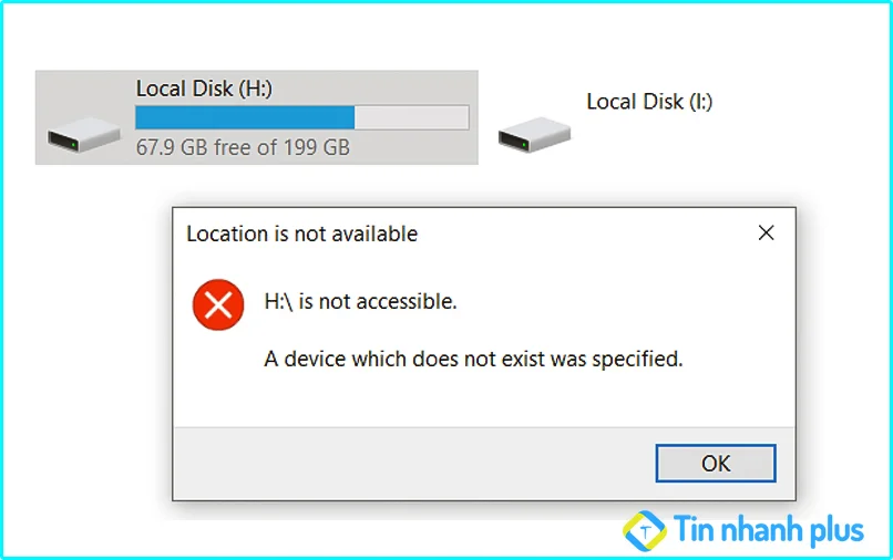 Lỗi a device which does not exist was specified